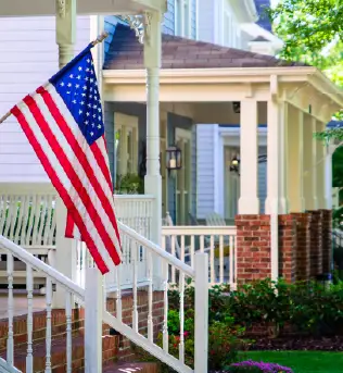 House with Flag